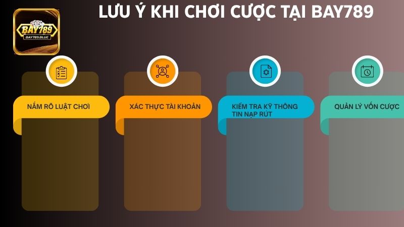 Khi chơi cược tại Bay789 anh em cần lưu tâm tới một số vấn đề