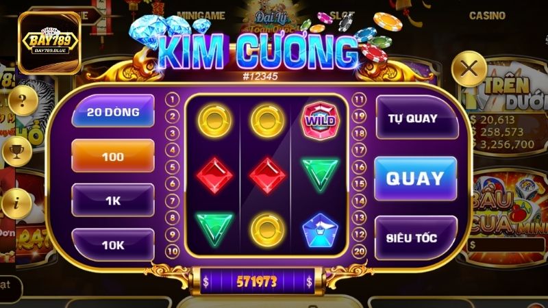 Kim Cương là trò hay, dễ chơi, có tới 20 dòng cược